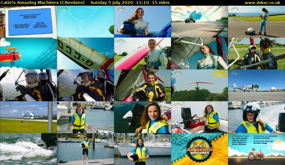 Catie's Amazing Machines (CBeebies) Sunday 5 July 2020 11:10 - 11:25