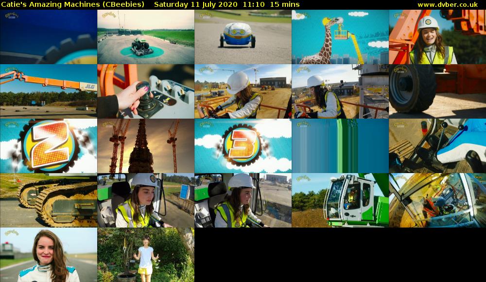 Catie's Amazing Machines (CBeebies) Saturday 11 July 2020 11:10 - 11:25