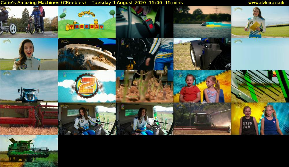 Catie's Amazing Machines (CBeebies) Tuesday 4 August 2020 15:00 - 15:15