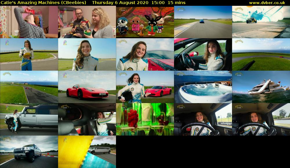 Catie's Amazing Machines (CBeebies) Thursday 6 August 2020 15:00 - 15:15
