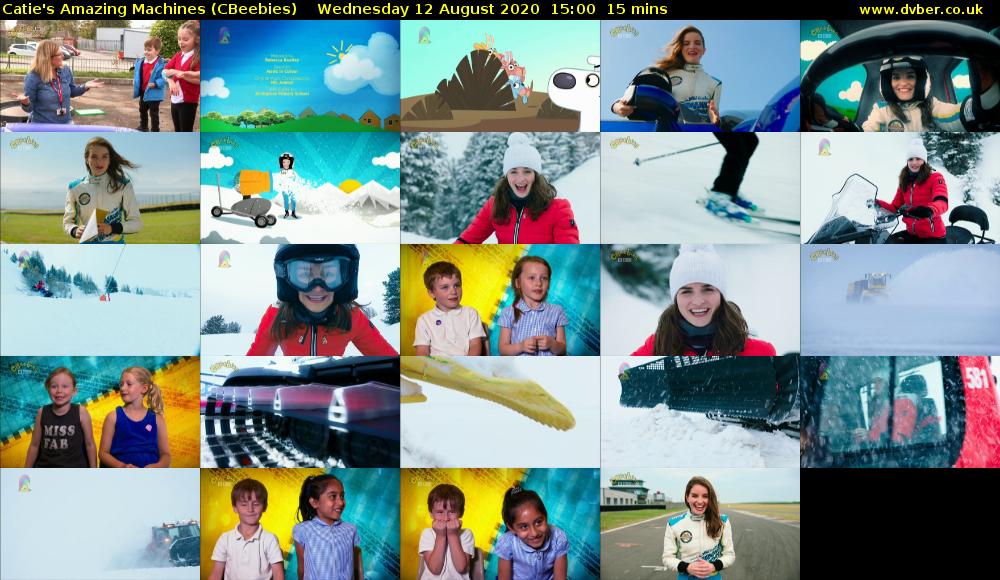 Catie's Amazing Machines (CBeebies) Wednesday 12 August 2020 15:00 - 15:15