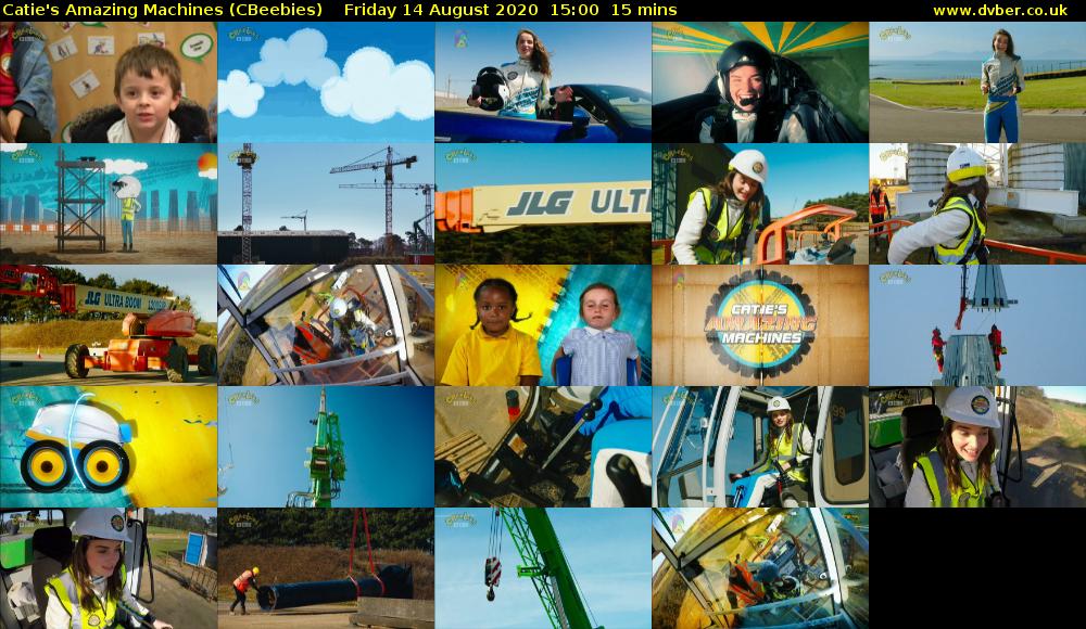 Catie's Amazing Machines (CBeebies) Friday 14 August 2020 15:00 - 15:15