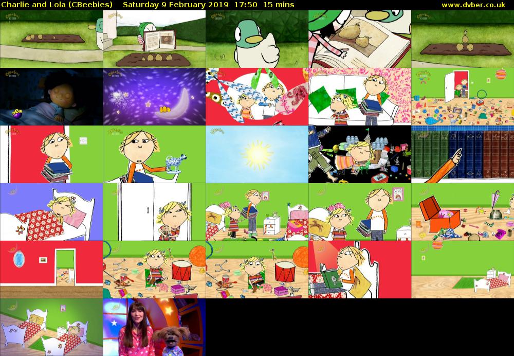 Charlie and Lola (CBeebies) Saturday 9 February 2019 17:50 - 18:05