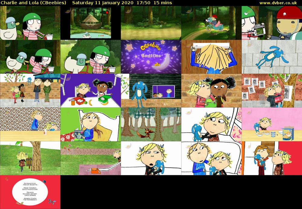 Charlie and Lola (CBeebies) Saturday 11 January 2020 17:50 - 18:05