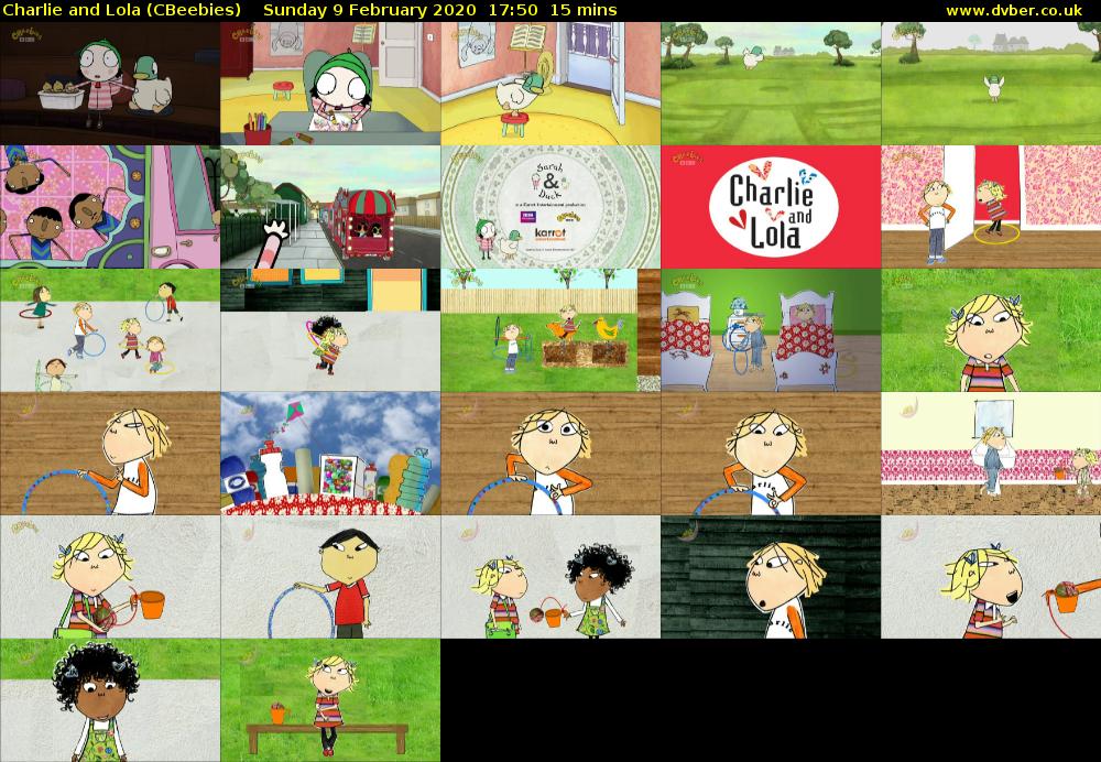 Charlie and Lola (CBeebies) Sunday 9 February 2020 17:50 - 18:05