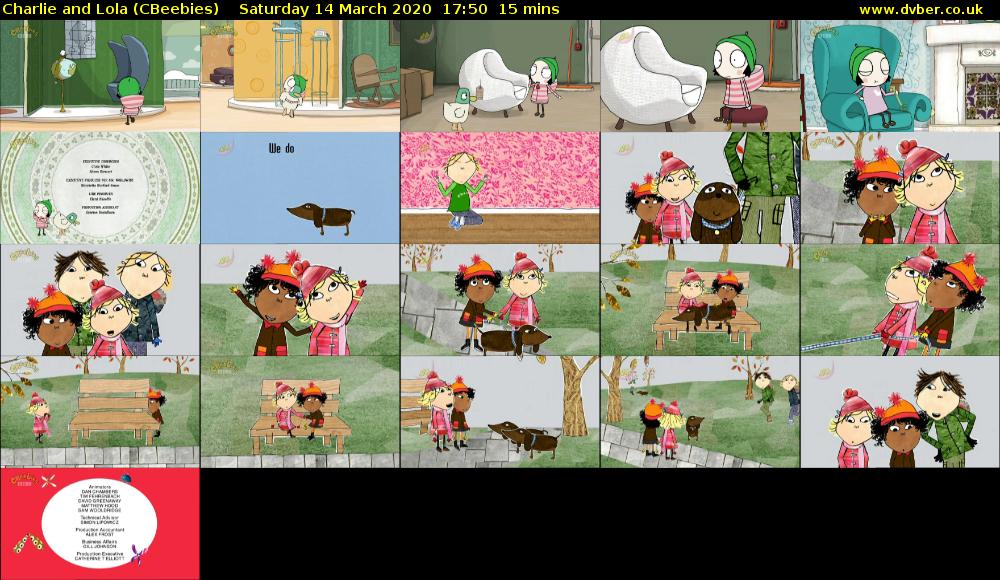 Charlie and Lola (CBeebies) Saturday 14 March 2020 17:50 - 18:05