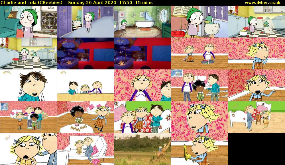 Charlie and Lola (CBeebies) Sunday 26 April 2020 17:50 - 18:05
