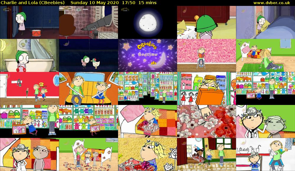 Charlie and Lola (CBeebies) Sunday 10 May 2020 17:50 - 18:05