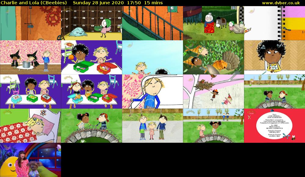 Charlie and Lola (CBeebies) Sunday 28 June 2020 17:50 - 18:05