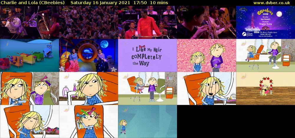 Charlie and Lola (CBeebies) Saturday 16 January 2021 17:50 - 18:00