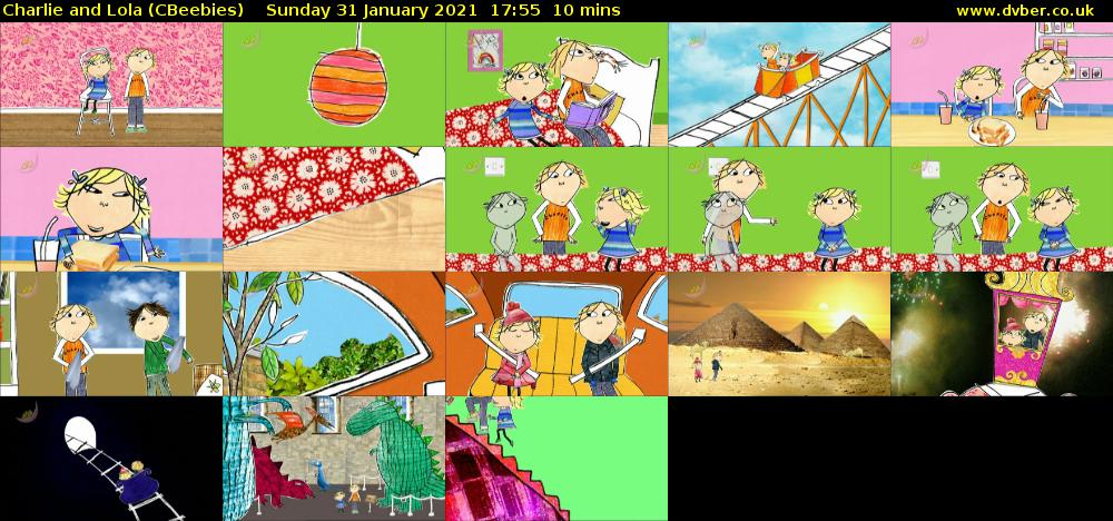 Charlie and Lola (CBeebies) Sunday 31 January 2021 17:55 - 18:05