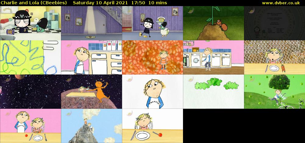 Charlie and Lola (CBeebies) Saturday 10 April 2021 17:50 - 18:00