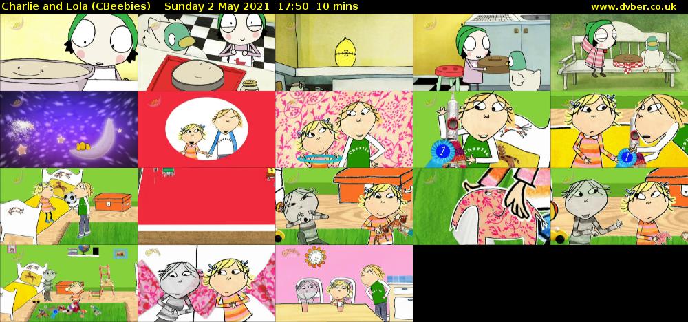 Charlie and Lola (CBeebies) Sunday 2 May 2021 17:50 - 18:00
