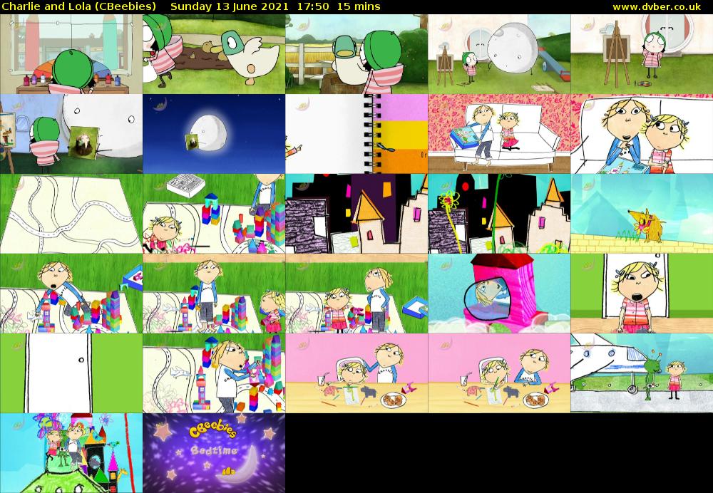 Charlie and Lola (CBeebies) Sunday 13 June 2021 17:50 - 18:05