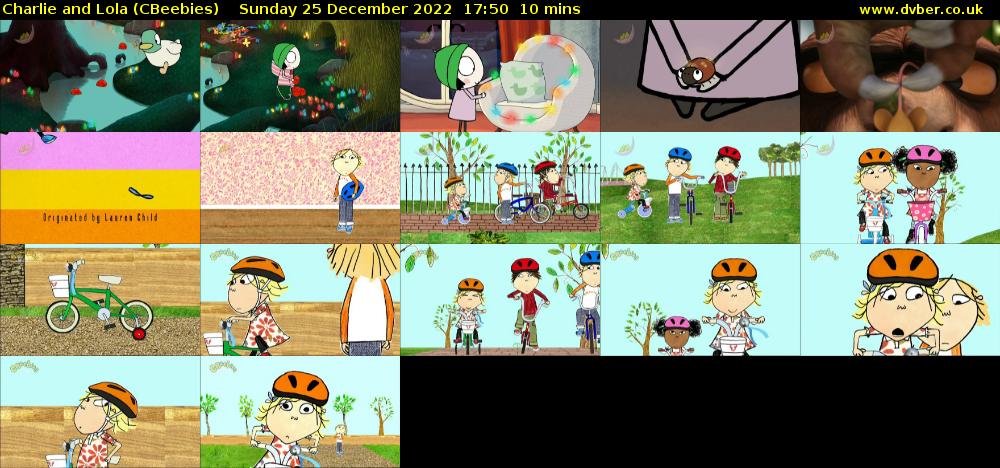 Charlie and Lola (CBeebies) Sunday 25 December 2022 17:50 - 18:00