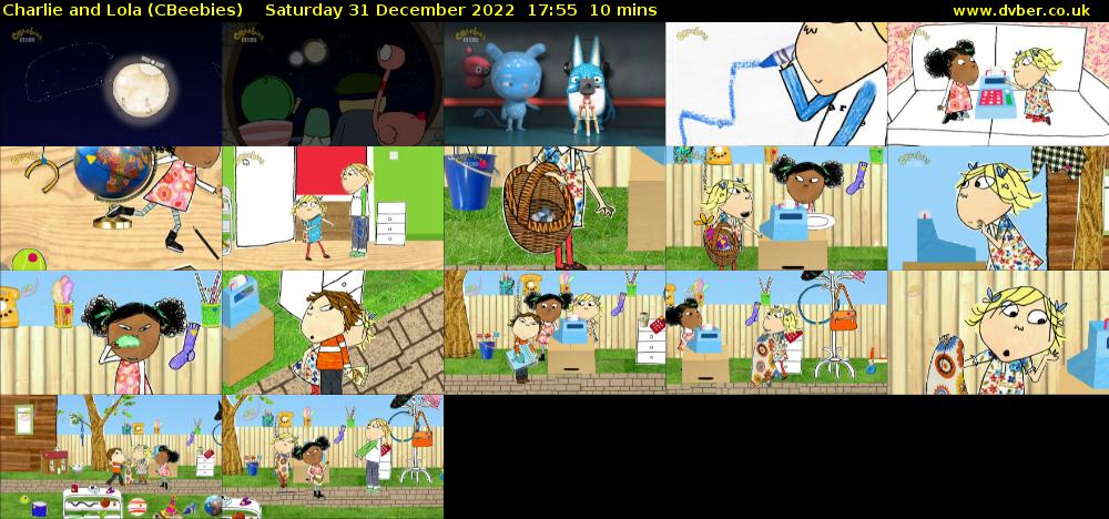 Charlie and Lola (CBeebies) Saturday 31 December 2022 17:55 - 18:05