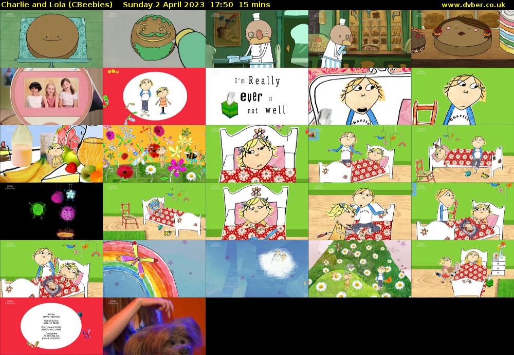 Charlie and Lola (CBeebies) Sunday 2 April 2023 17:50 - 18:05