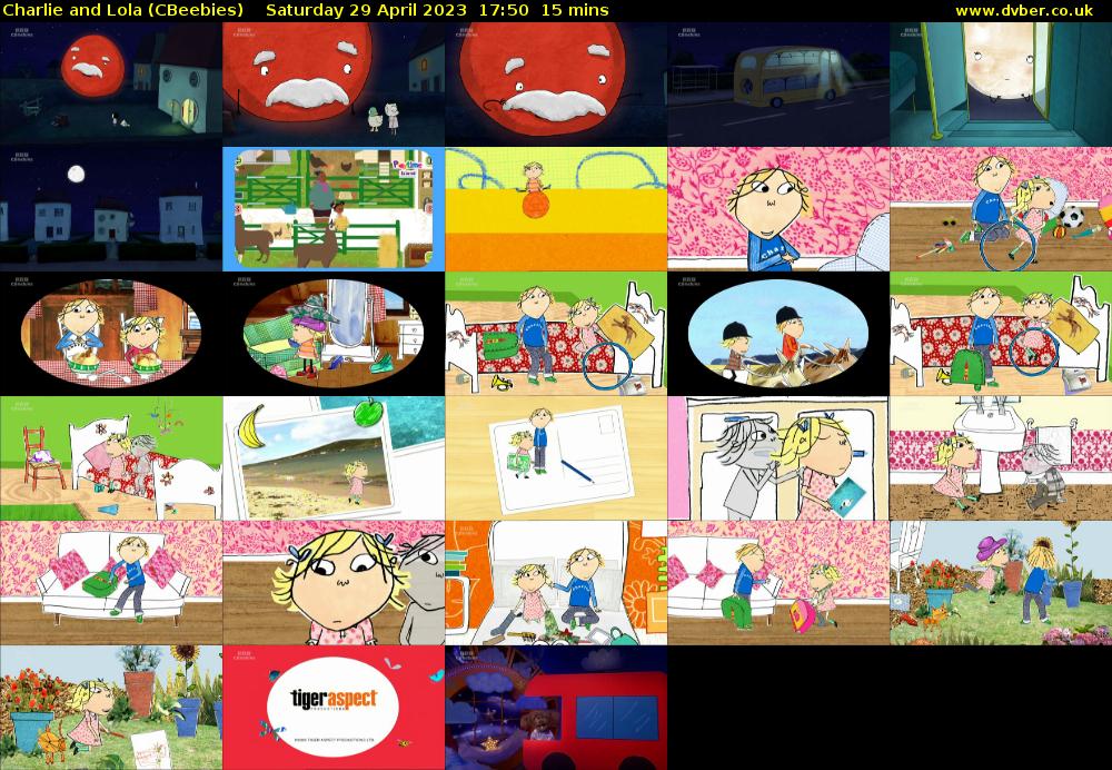Charlie and Lola (CBeebies) Saturday 29 April 2023 17:50 - 18:05