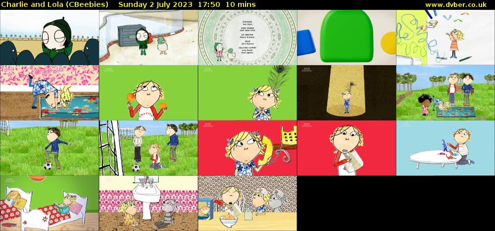Charlie and Lola (CBeebies) Sunday 2 July 2023 17:50 - 18:00