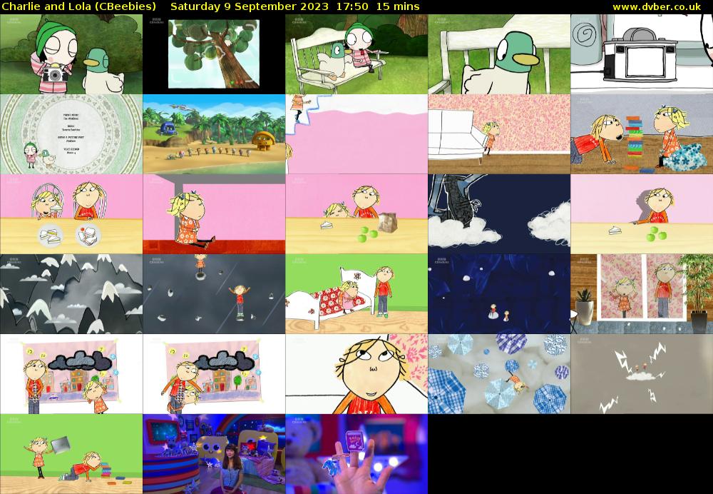 Charlie and Lola (CBeebies) Saturday 9 September 2023 17:50 - 18:05