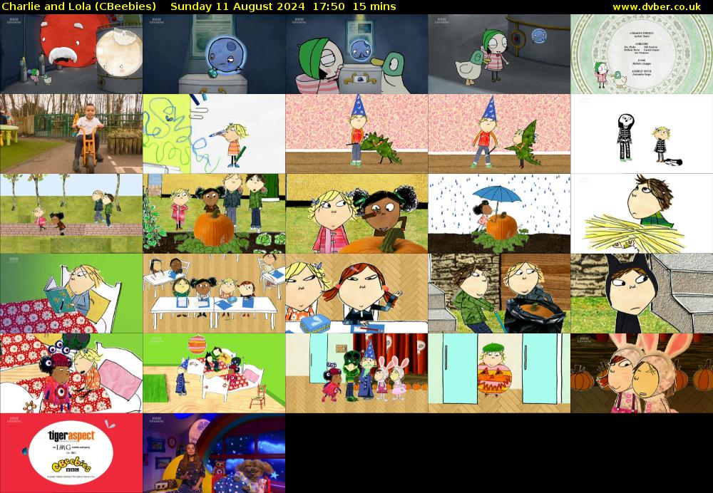 Charlie and Lola (CBeebies) Sunday 11 August 2024 17:50 - 18:05