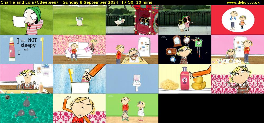 Charlie and Lola (CBeebies) Sunday 8 September 2024 17:50 - 18:00