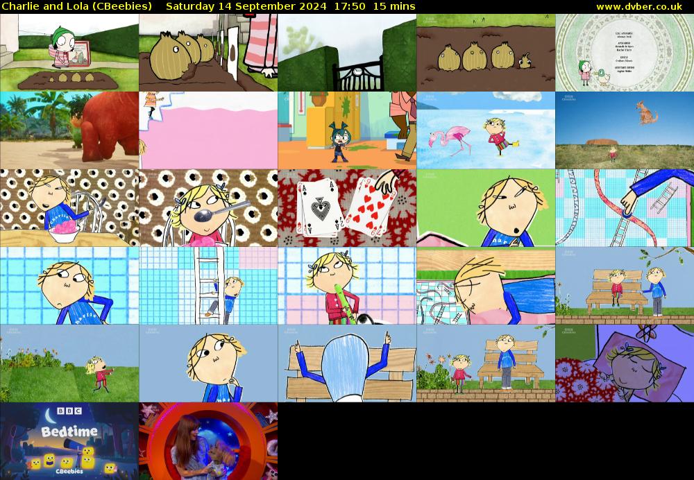 Charlie and Lola (CBeebies) Saturday 14 September 2024 17:50 - 18:05