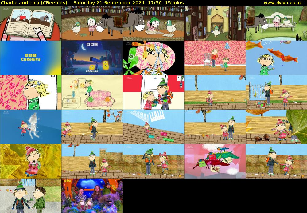 Charlie and Lola (CBeebies) Saturday 21 September 2024 17:50 - 18:05