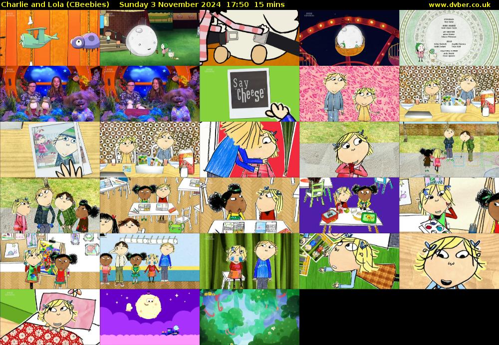 Charlie and Lola (CBeebies) Sunday 3 November 2024 17:50 - 18:05
