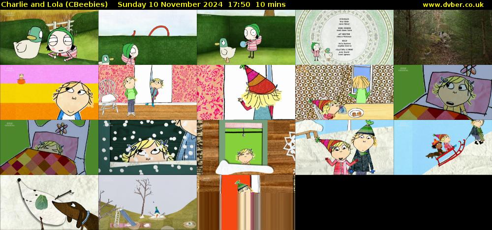 Charlie and Lola (CBeebies) Sunday 10 November 2024 17:50 - 18:00