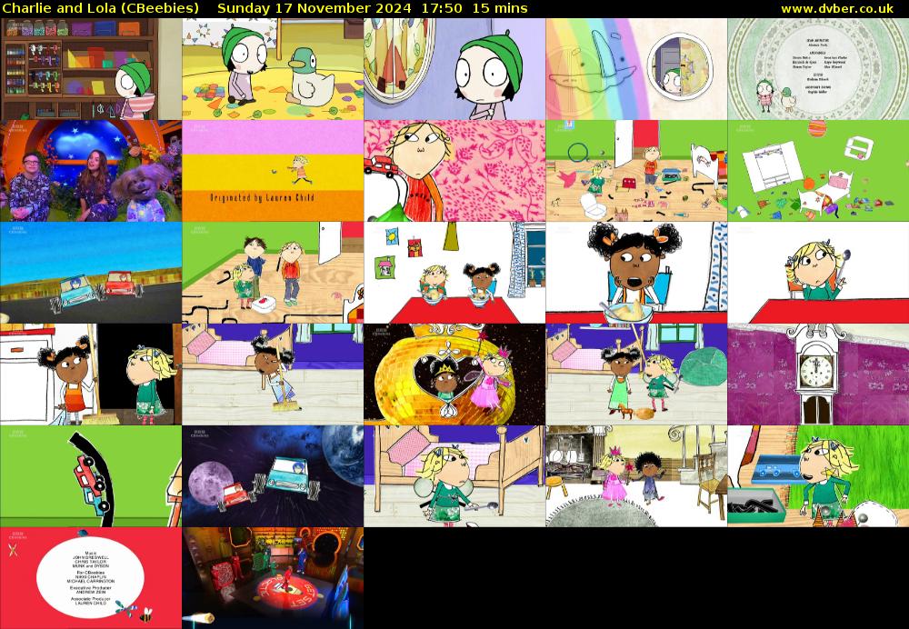 Charlie and Lola (CBeebies) Sunday 17 November 2024 17:50 - 18:05
