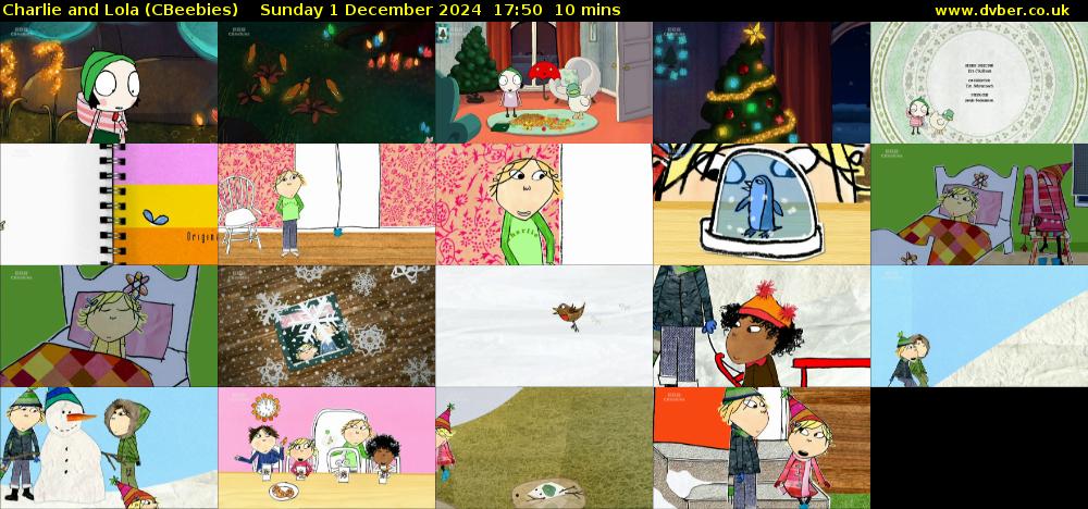 Charlie and Lola (CBeebies) Sunday 1 December 2024 17:50 - 18:00