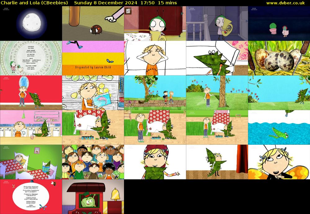 Charlie and Lola (CBeebies) Sunday 8 December 2024 17:50 - 18:05