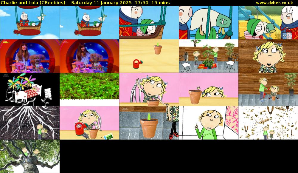 Charlie and Lola (CBeebies) Saturday 11 January 2025 17:50 - 18:05