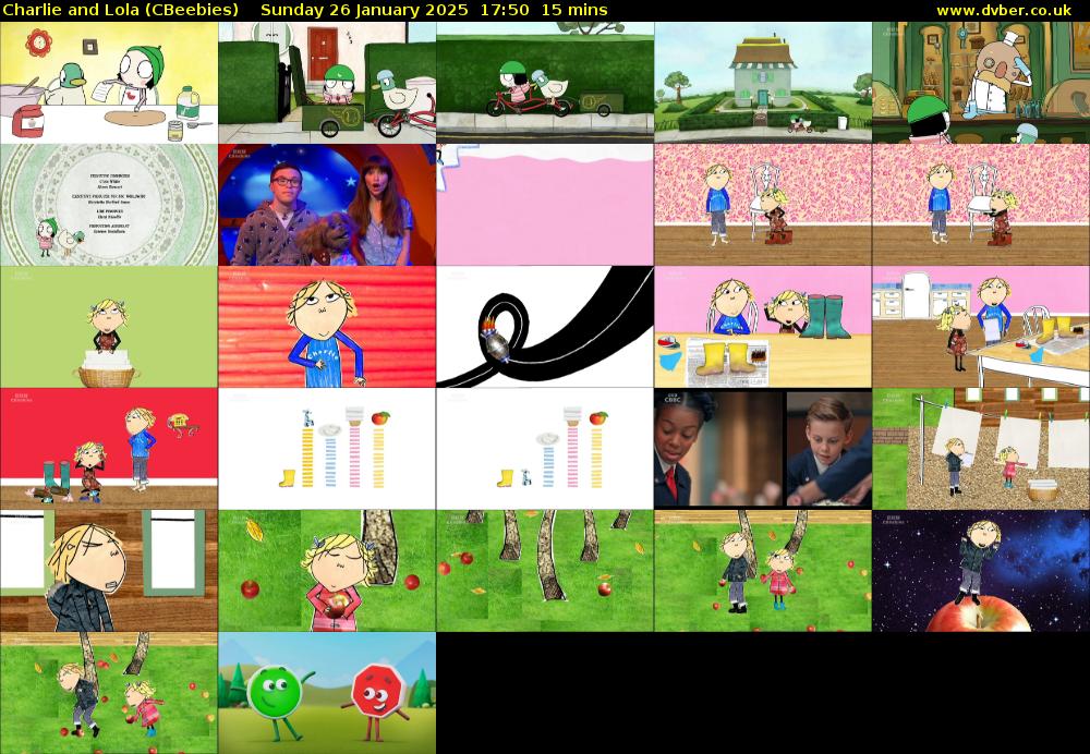 Charlie and Lola (CBeebies) Sunday 26 January 2025 17:50 - 18:05