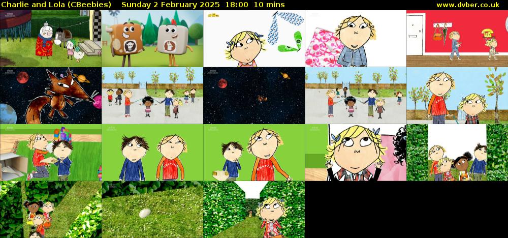 Charlie and Lola (CBeebies) Sunday 2 February 2025 18:00 - 18:10