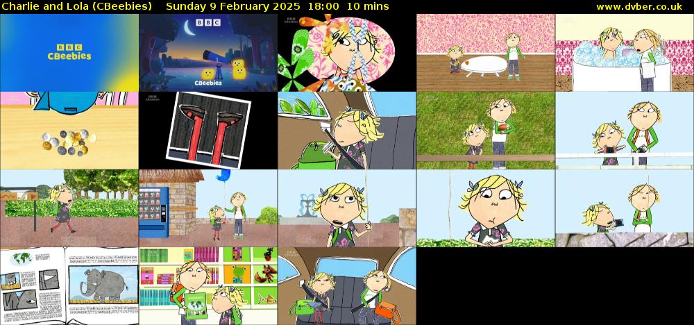 Charlie and Lola (CBeebies) Sunday 9 February 2025 18:00 - 18:10