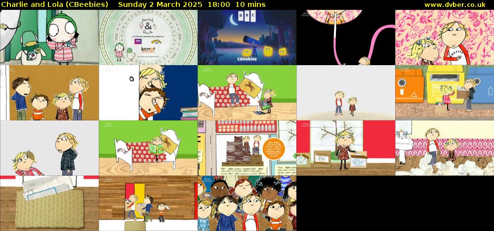 Charlie and Lola (CBeebies) Sunday 2 March 2025 18:00 - 18:10