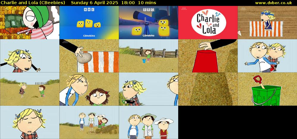 Charlie and Lola (CBeebies) Sunday 6 April 2025 18:00 - 18:10