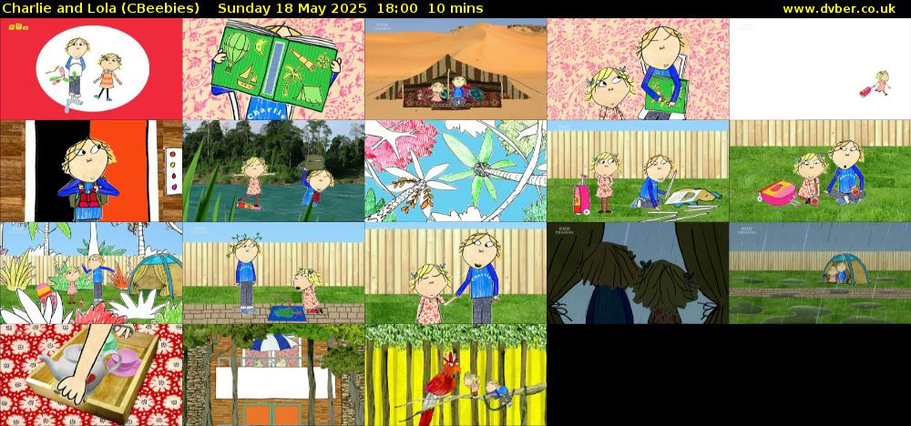 Charlie and Lola (CBeebies) Sunday 18 May 2025 18:00 - 18:10