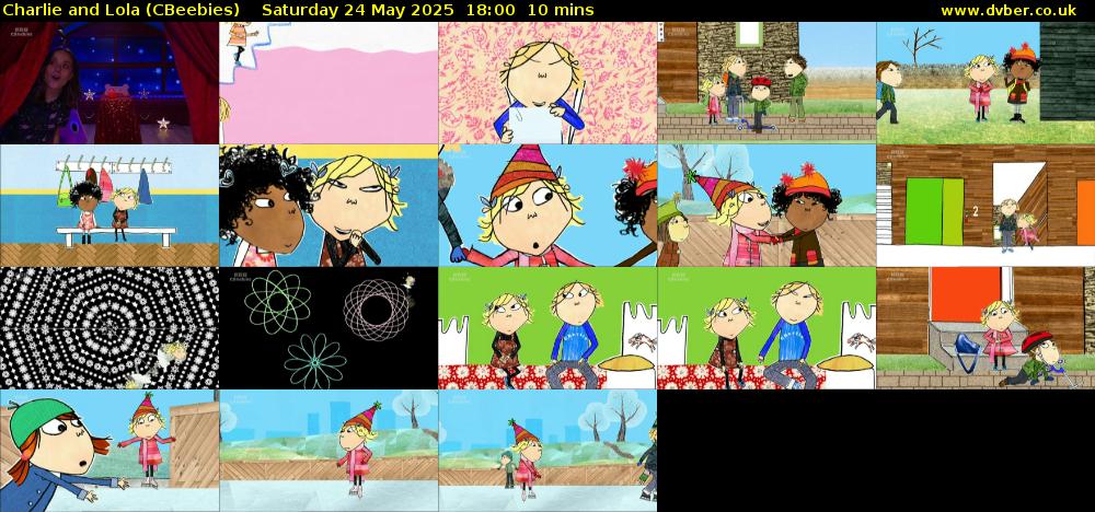 Charlie and Lola (CBeebies) Saturday 24 May 2025 18:00 - 18:10
