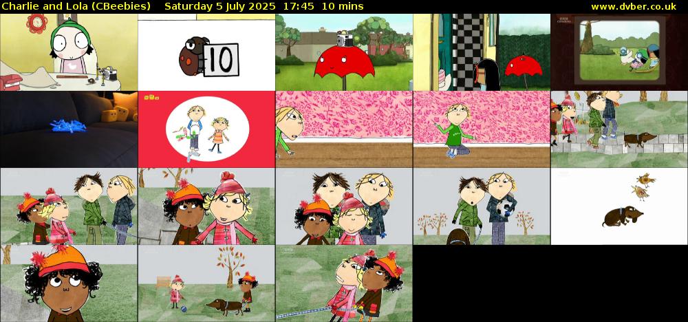 Charlie and Lola (CBeebies) Saturday 5 July 2025 17:45 - 17:55
