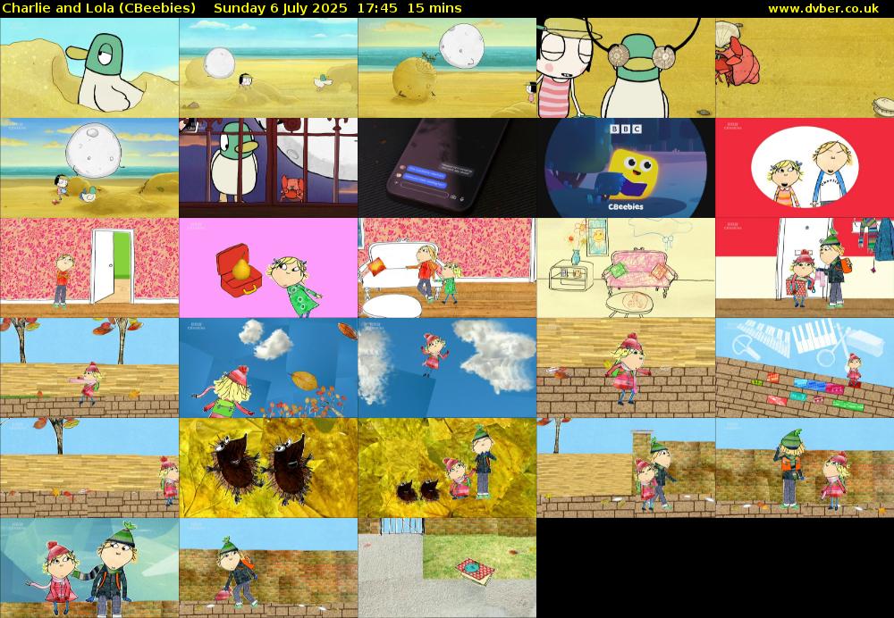 Charlie and Lola (CBeebies) Sunday 6 July 2025 17:45 - 18:00