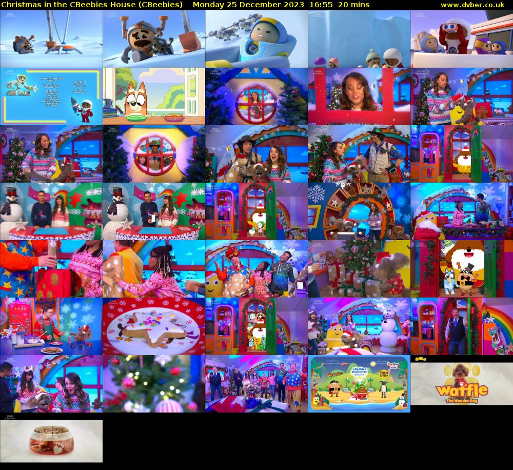 Christmas in the CBeebies House (CBeebies) Monday 25 December 2023 16:55 - 17:15
