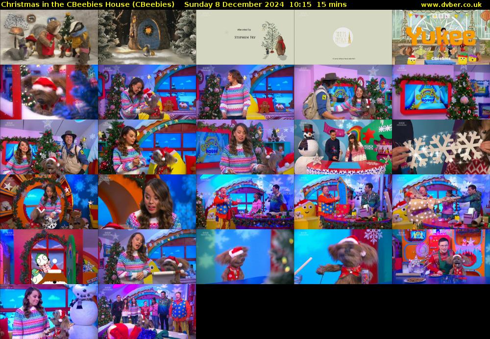 Christmas in the CBeebies House (CBeebies) Sunday 8 December 2024 10:15 - 10:30