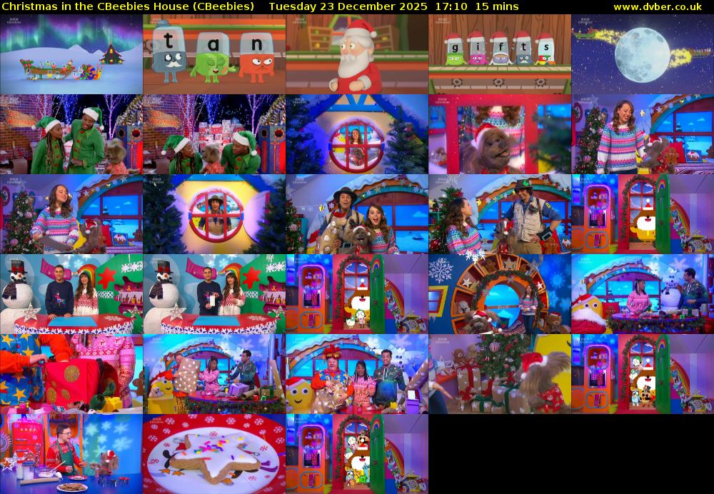 Christmas in the CBeebies House (CBeebies) Tuesday 23 December 2025 17:10 - 17:25