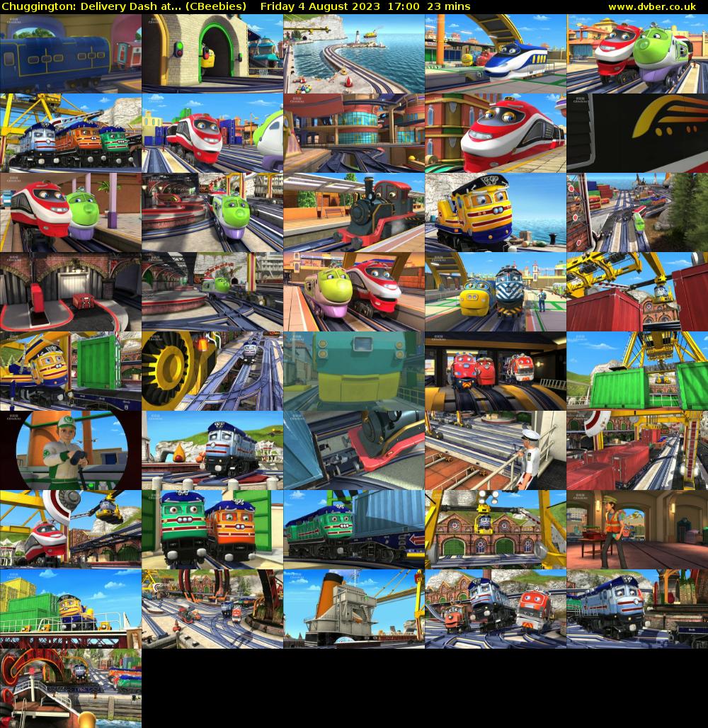 Chuggington: Delivery Dash at... (CBeebies) Friday 4 August 2023 17:00 - 17:23