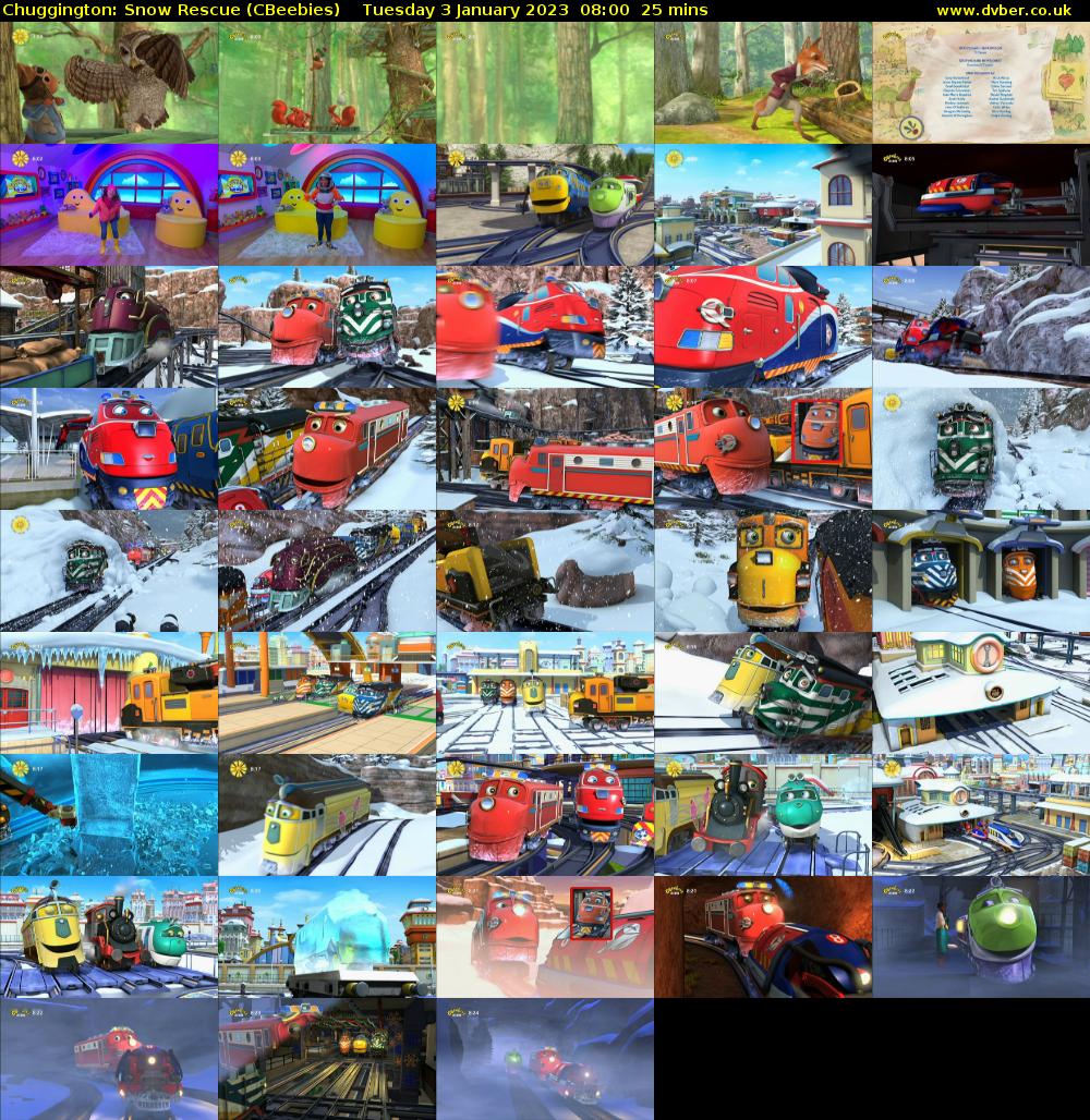 Chuggington: Snow Rescue (CBeebies) Tuesday 3 January 2023 08:00 - 08:25