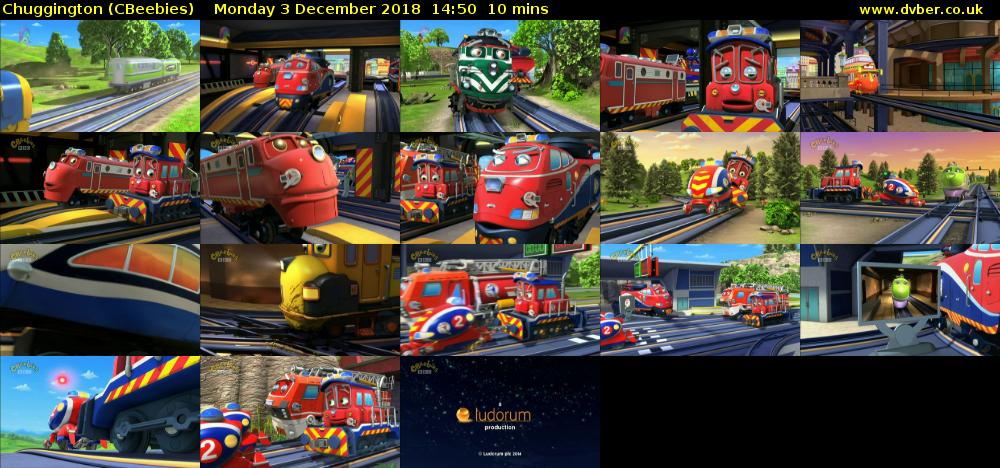 Chuggington (CBeebies) Monday 3 December 2018 14:50 - 15:00