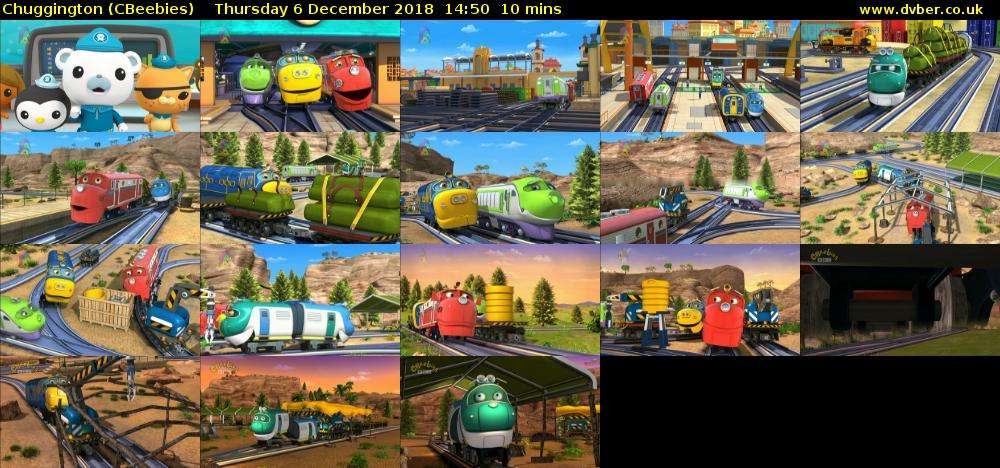 Chuggington (CBeebies) Thursday 6 December 2018 14:50 - 15:00